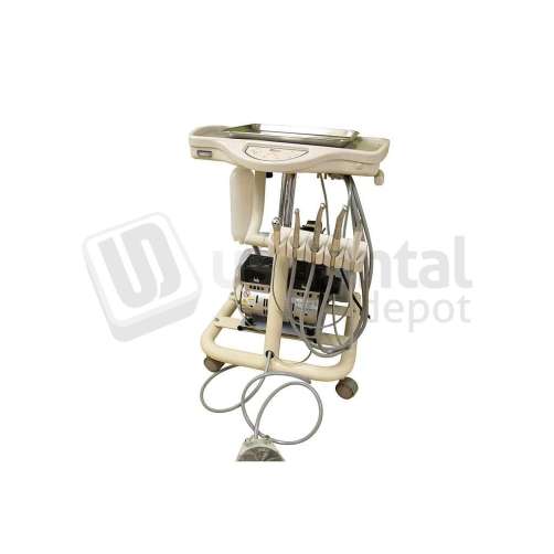 FLIGHT DENTAL - Flight Dental Systems MC-1300FCP-VAC Mobile Cart Fully Loaded with Vacuum, 1HP Compressor, TRAD-2001, Piezo Scaler, Air Motor, Contra Angle, Kavo Coupler, Highspeed - # MC-1300FCP-VAC