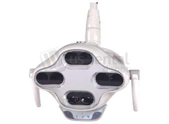 FLIGHT DENTAL - G.Comm IRIS LED Operatory Light, Post Mounted, Adjustable 4200K-6000K Color Temperature, 8000-35000 Lux Intensity, 8 LEDs, Triple Axis, Aluminum Construction - # LL-306G