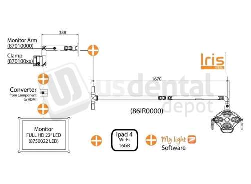 FLIGHT DENTAL - G.Comm Component-to-HDMI Converter for iView Vision System Integration with HDMI Monitors and Recording Devices - # CONV-20002G