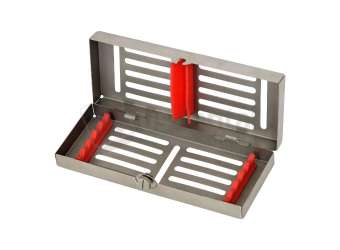 FLIGHT DENTAL - Flight Sterilization Cassette with 5 Insert Capacity, Stainless Steel, Compact for Specialized Tray Configurations - # CA-5001