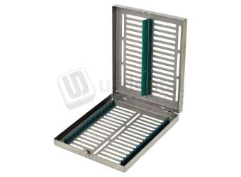 FLIGHT DENTAL - Flight Sterilization Cassette with 15 Insert Capacity, Stainless Steel, Holds Hand Instruments through Autoclave Cycle - # CA-1501