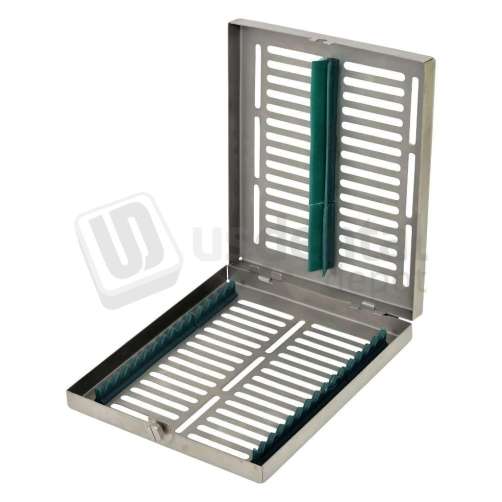 FLIGHT DENTAL - Flight Sterilization Cassette with 15 Insert Capacity, Stainless Steel, Holds Hand Instruments through Autoclave Cycle - # CA-1501