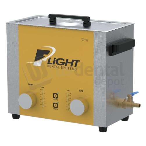 FLIGHT DENTAL - Flight SonicArc Ultrasonic Cleaner 6.5L, 180/90W Ultrasonic Power, 300W Heating, 40kHz Frequency, Stainless Steel Tank, Digital Timer and Heater - # UC-6065