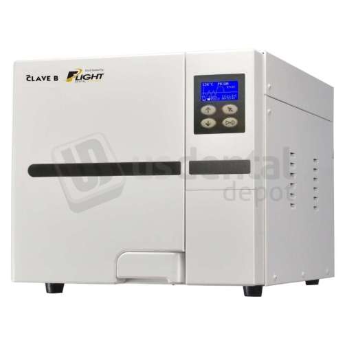 FLIGHT DENTAL - Flight Dental Systems Clave B Class B Steam Autoclave, 23L Chamber, Pre/Post Vacuum, Full Automatic, LCD Display, Built-in Printer and Datalogger - # A9003-23B