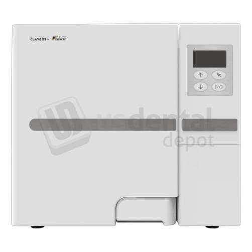 FLIGHT DENTAL - Flight Dental Systems Clave 23+ Class S Steam Autoclave with Compressor, 23L Chamber, Non-Vacuum Full Automatic, LCD Display - # A9005-23+