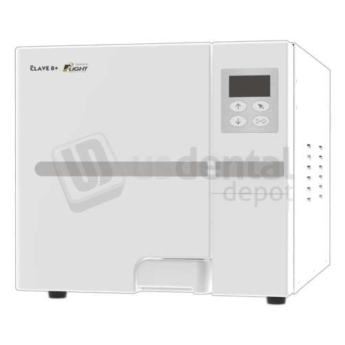 FLIGHT DENTAL - Flight Dental Systems Clave 8+ Class S Steam Autoclave with Compressor, 8L Chamber, Non-Vacuum Full Automatic, LCD Display, Built-in Printer and Datalogger - # A9006-8+