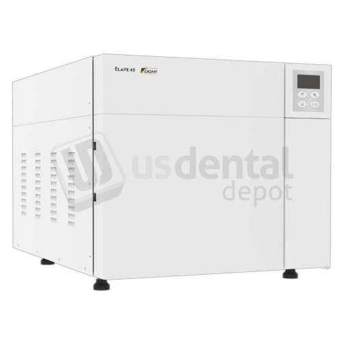 FLIGHT DENTAL - Flight Dental Systems Clave 45B Class B Steam Autoclave, 45L Chamber, Pre/Post Vacuum Full Automatic, LCD Display, Built-in Printer and Datalogger, 220V - # A9008-45B