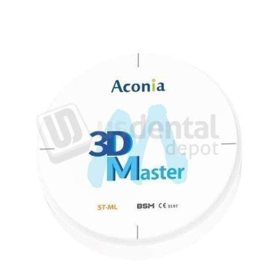 BSM Dental - ACONIA - 3D MASTER STML  Zirconia Discs 98.5mm x 20mm D4 - 3D Multilayer - # 3d master20mmd4 - # 3DM-D4-20mm