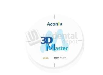 BSM Dental - ACONIA - 3D MASTER STML  Zirconia Discs 98.5mm x 22mm C1 - 3D Multilayer - # 3d master22mmc1 - # 3DM-C1-22mm