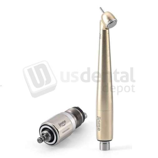 JINME - JINME J45-TUQP High Speed Air Turbine Dental Handpiece with 100 percent rear exhaust, special 25 millimeter bur capability, and Germany ceramic bearings. Designed to direct exhaust air away from the prep site. - # J45-TUQP