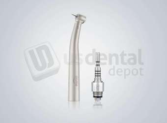 JINME - JINME J6-TUQL-K Fiber Optic High Speed Dental Handpiece with torque head, push-button bur release, KAVO compatible coupling, triple water spray, German ceramic bearings, six holes, and 46 gram lightweight body. - # J6-TUQL-K
