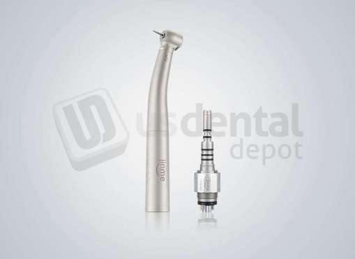 JINME - JINME J6-TUQL-K Fiber Optic High Speed Dental Handpiece with torque head, push-button bur release, KAVO compatible coupling, triple water spray, German ceramic bearings, six holes, and 46 gram lightweight body. - # J6-TUQL-K