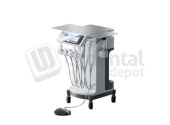 JINME - JINME Dental Cart PDC30 for the hygienist, equipped with a 3-way syringe, electric motor, ultrasonic scaler, and air prophy. Mobile delivery cart configured for hygiene and preventive procedures. - # CART-PDC30