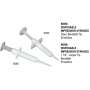 PLASDENT Disposable Impression Syringes Straight / Longer Tip- #8090- Color: CLEAR- 1.5in Bendable Tip- ( 50 Set/Box )