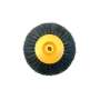 BESQUAL B27 - Lathe brushes 3in ( 76mm ) Diameter - soldin package of 12 - 4 Rows Converging bristle 12pk - Plastic hub -