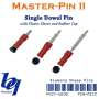 MASTER Pin II 1000pk Single Dowel Pin Diamond shape with Plastic Sleeves and Rubber Caps - Diamond Shape help prevent movements 1000pk #407 #407-1000