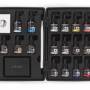 GC - OPTIGLAZE Complete Set - Contains: All color shades (2.6 mL each), one disposable palette, one flat brush, one round brush and one brush holder. # 008408