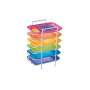 PLASDENT Flat Tray, Size F (Mini)- NEON Purple, Plastic, 9-5/8in  x 6-5/8in  x 7/8in . #300FMS-10N