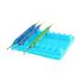 PLASDENT Instrument Mat- Small, NEON BLUE, 5-3/16in  x 4-1/8in . Reversible, 8 or 12 Instruments Capacity. #400MSS-2N