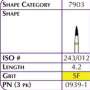 SHOFU FG Hybrid Reg - 0939 Diamond  Gr-it SF SUPER FINE Super Fine Length 4.2-6pk # 0939-1