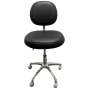 FLIGHT DENTAL - Flight Dental Systems FSDOC-600 Deluxe Doctor Stool, Pneumatic Height Adjustment with Backrest Adjustment, Powder-Coated Aluminum Base, 5-Year Warranty - # FSDOC-600