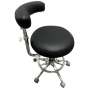 FLIGHT DENTAL - Flight Dental Systems FSASS-600 Deluxe Assistant Stool with Foot Ring and Adjustable Armrest, Pneumatic Height Adjustment, Five-Star Caster Base - # FSASS-600
