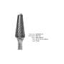 BESQUAL - Lathe Carbide Bur B1/2 Cone - 1/4" Shank - # 303-122