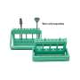 BESQUAL - Bur Block // IT-Driver Stand - Holds 8x 2.35mm or 8x
1.60mm Shank Carbide Burs with rotation kick stand - Green - # 305-788