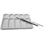 BESQUAL - Ceramic Staining Tray 7.5 x 4 3/8 x 7/8 inches with 10 Slots - # 507-805