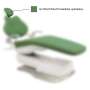 ADS Dental Systems - AJ12/AJ15/16 Headrest Color U11 Grass Green Upholstery - # 8022057A