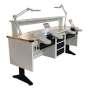 DIGITECH  DUAL-WORKSTATION 1.8mts ( 6 ft ) -  2 Stations - 2 Dust Collectors , 2 Led Light - 3 drawers # DIG-003