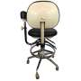 FLIGHT DENTAL - Flight Dental Systems FSASS-601 Deluxe Assistant Stool with Backrest, Foot Ring, Adjustable Armrest, Pneumatic Height Adjustment, Five-Star Caster Base - # FSASS-601