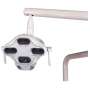FLIGHT DENTAL - G.Comm IRIS LED Operatory Light, Post Mounted, Adjustable 4200K-6000K Color Temperature, 8000-35000 Lux Intensity, 8 LEDs, Triple Axis, Aluminum Construction - # LL-306G