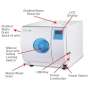 FLIGHT DENTAL - Flight Dental Systems Clave 16+ Class S Steam Autoclave with Compressor, 16L Chamber, Non-Vacuum Full Automatic, LCD Display, Independent Steam Generator - # A9004-16+