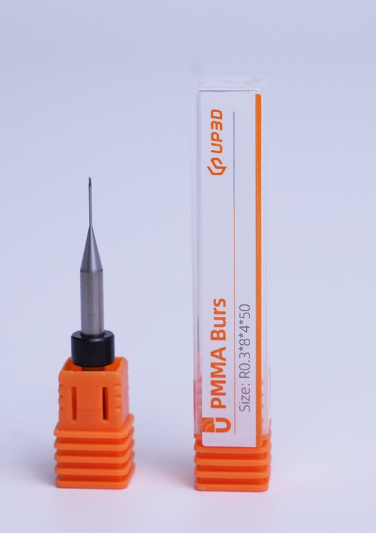 UP3D PMMA milling burs in case
