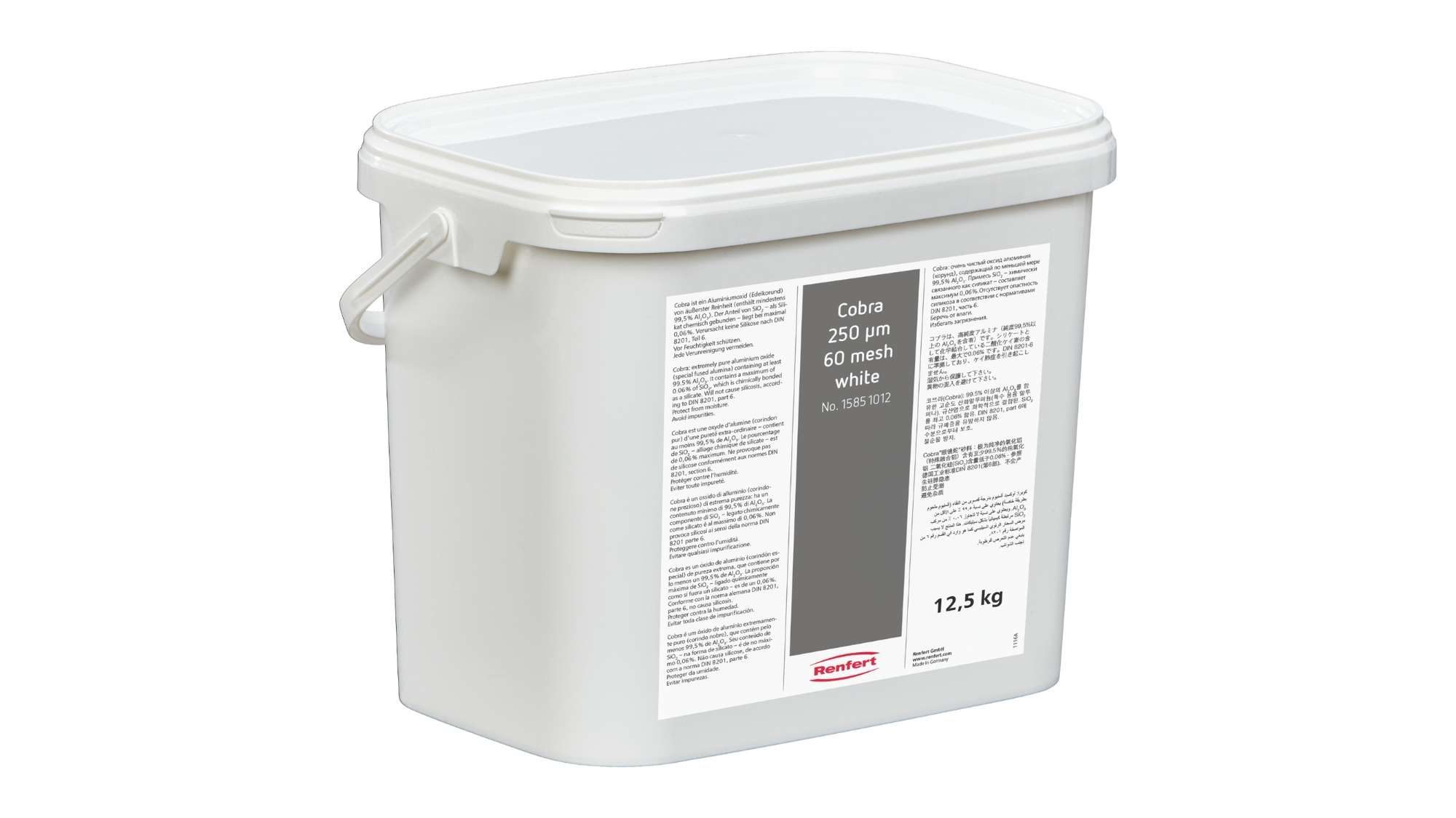 Renfert COBRA abrasive Aluminium oxide 250µm 27.5lb-12.5kg-Mfg EACH