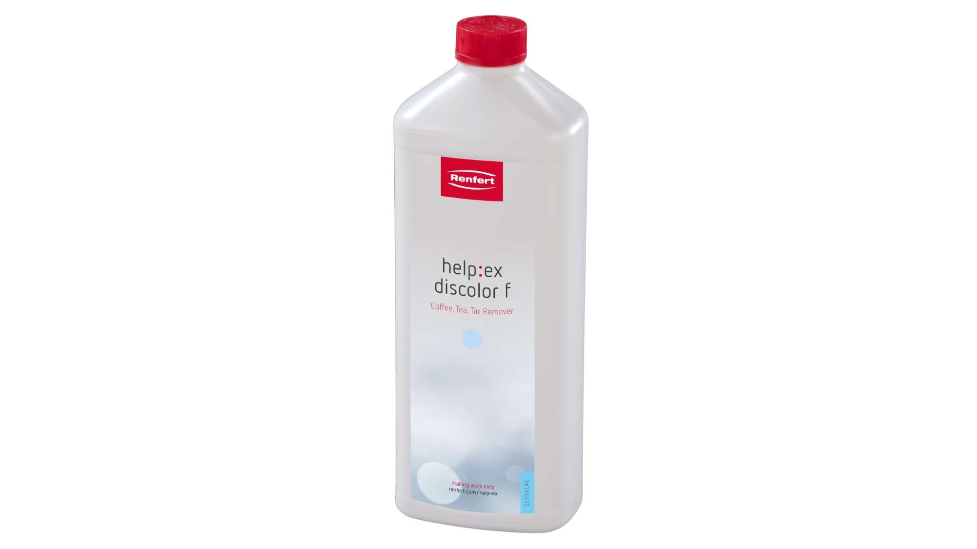 Renfert Help:ex discolor f Ready-to-use, alkaline, special cleaner for removal of stubborn discolorations such as tobacco tar, coffee, and tea stains fro
