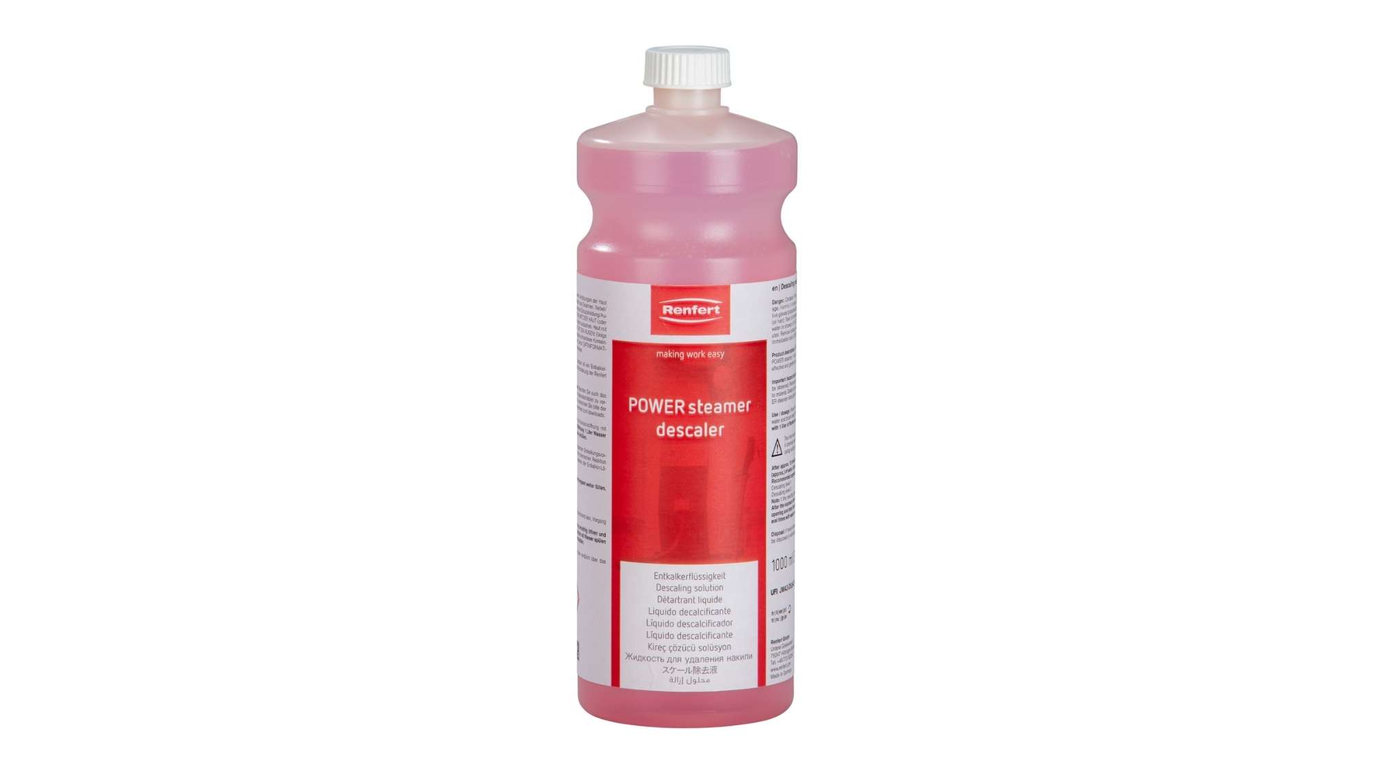 Renfert Descaler for cleaning steamer unit only solution that should be used to clean renfert steamer 1 or 2 - 1lt - Perfect add on for ANY steamer