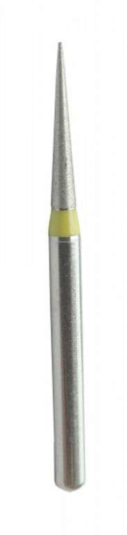 Shark FG Diamond - 10pk burs TC-20EF - 859-016VF FG - Long Taper Point End Small- Super Fine- YELLOW - ( #1314.6 ) #TC20EF YELLOW