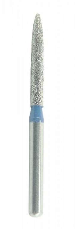Shark FG Diamond - 10pk burs FO-14 - 863-016M FG Long Flame Large- - Blue Medium - ( #267.10 ) #FO14 Blue Medium
