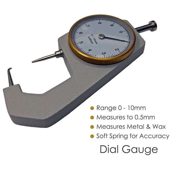 BESQUAL Dial Caliper. Measures both Metal and Wax. Equipped with soft spring