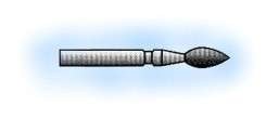 SS WHITE Revelation FG flame shaped coarse diamond bur, 5pk