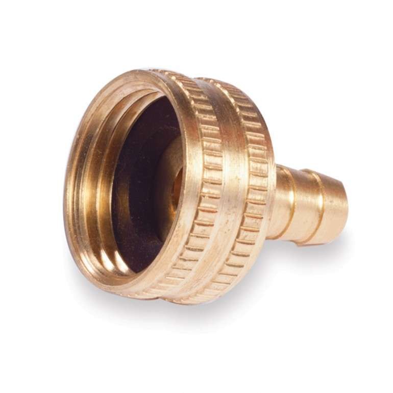 PEGASUS Swivel Connector Female Garden Hose to Barbed, 3/4in x 1/4in