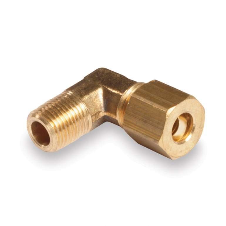 PEGASUS Tube To Pipe Male Compression Elbow, 1/4in Tube x 1/8in pipe
