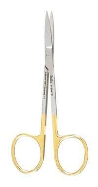 MILTEX 4.5in Tungsten Carbide Iris Surgical Scissors with Straight Blades
