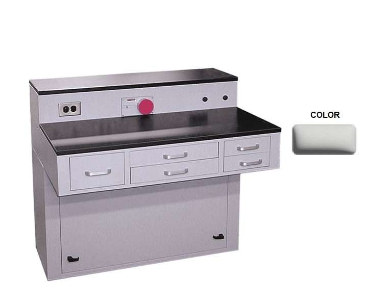 Handler Single Pedestal Warm Gray Resistop - # 215SP WGRAY