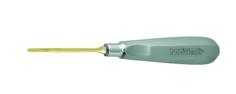 Nordent 3mm Straight, Titanium Nitride Coated Luxating Elevator with Stainless - #ELX3ST