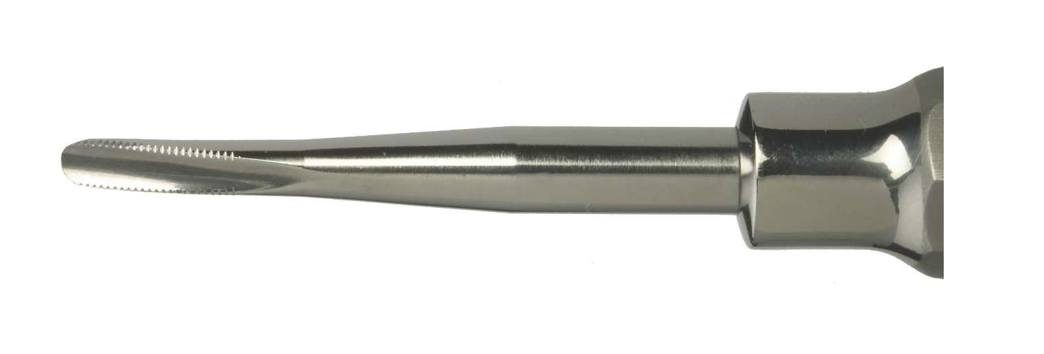 Nordent #46R Elevator, Serrated Blade with Thumb Grip Handle. Back-Action bend - #E46RSR