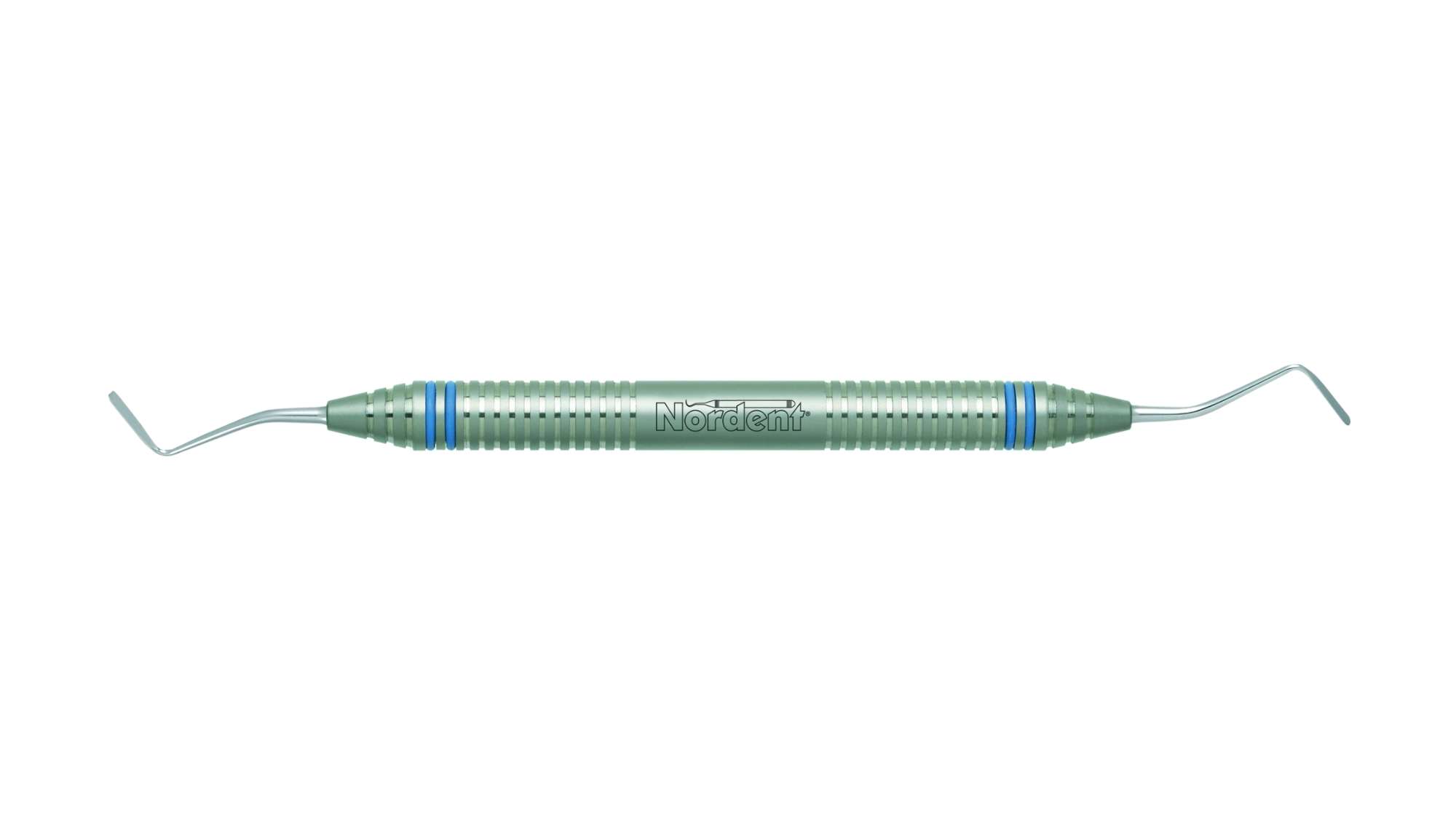 Nordent Gingival Cord Packer, DE, Serrated, #113 (45 Degree Offset Blades) - DuraLiteÂ® ColorRings - Restorative Flat ends
