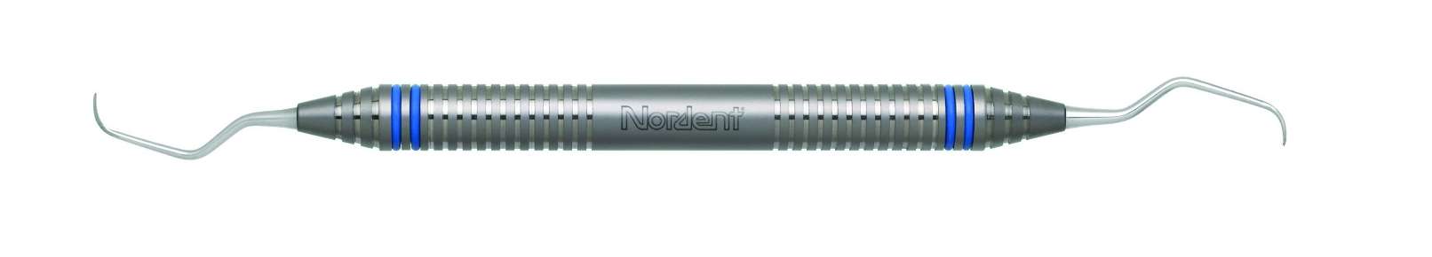 Nordent Xdura, Curette, DE, Langer #5-6, DuraLite® ColorRings Handle - DuraLite® ColorRings - Hygiene
